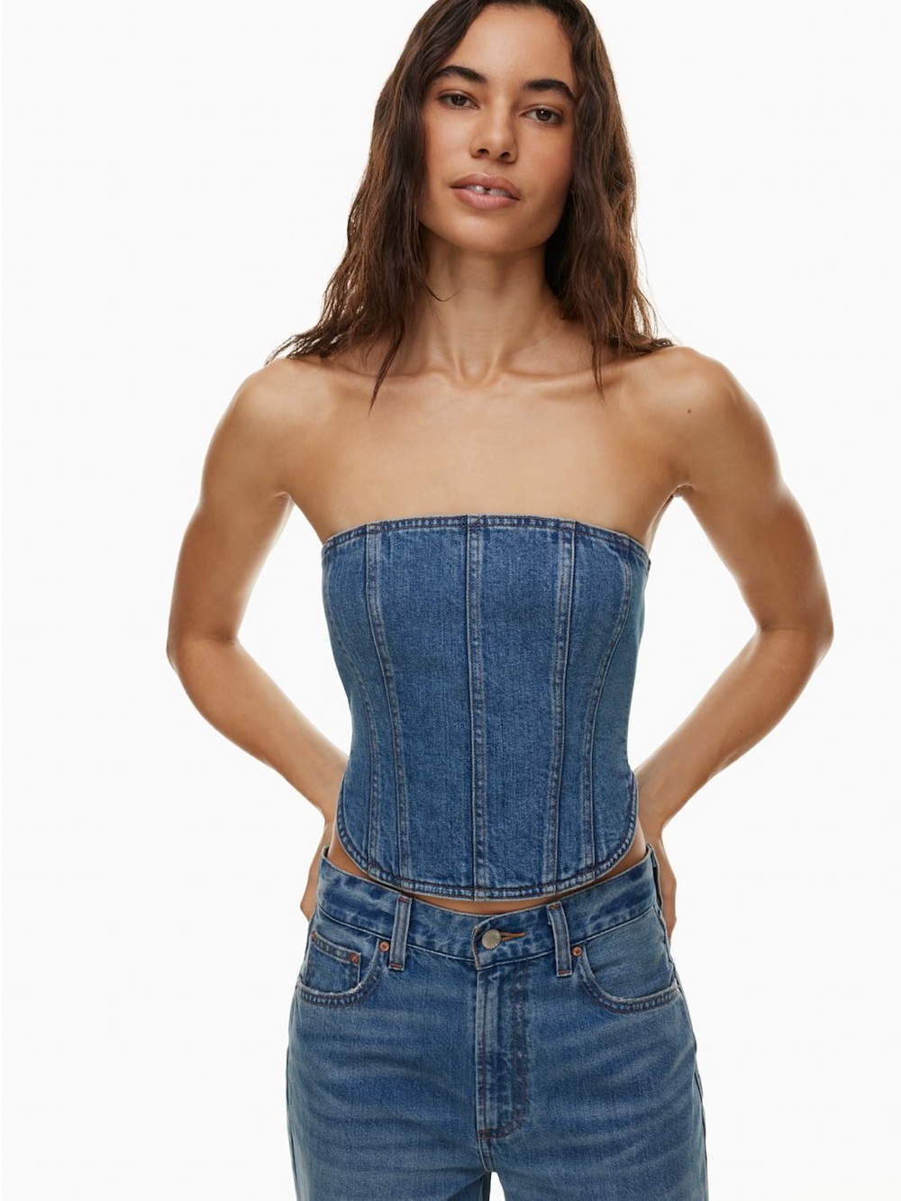 Aritzia Denim Forum The '90s Debbie Denim Bustier